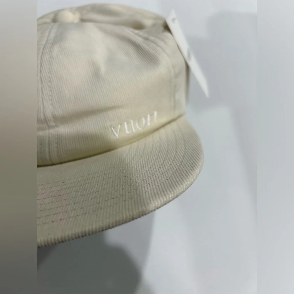 Vuori Performance Cord Hat Bone Cream Off-White NWT Flat Bill Performance Cotton